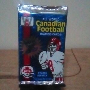 All World Canadian Football Trading Cards Pack - Blue and Red